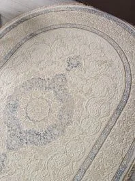 Ковер овальный jasmine 30950u cream / cream | Турция