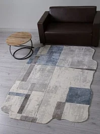 Ковер фигурный Safir 00838t grey / blue | Турция