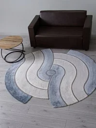 Ковер фигурный Safir 00836t grey / blue | Турция