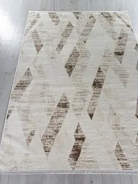 Ковер прямоугольный shine 33162a cream / white | Турция