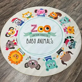 Ковер круглый KIDS 104_zoo | Китай