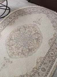 Ковер овальный melody 35987z cream / cream | Турция