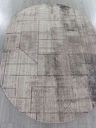 Ковер овальный brand o2131 995 grey / grey | Турция