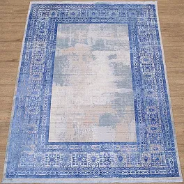Ковер прямоугольный Art Deco  3035A Cream2 / Blue2  | Турция