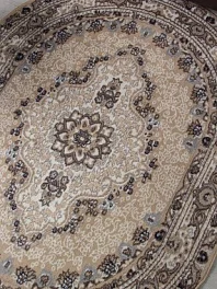 Ковер овальный praga 06020a beige / beige | Грузия
