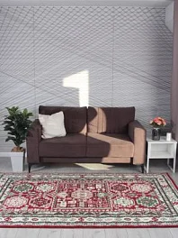 Ковер прямоугольный Darga f667 red-cream | Россия