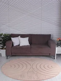 Ковер круглый rabbit carving px4005 brown / brown | Китай