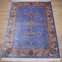 Ковер прямоугольный Qum  2003U Blue / Cream | Турция